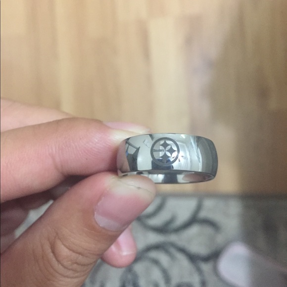 Silver Pittsburgh Steelers Arc Ring - Picture 2 of 4
